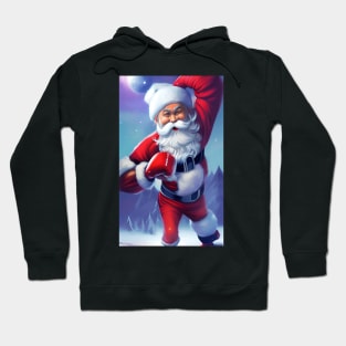 Merry Kickmas Santa Boxer Fighter Hoodie